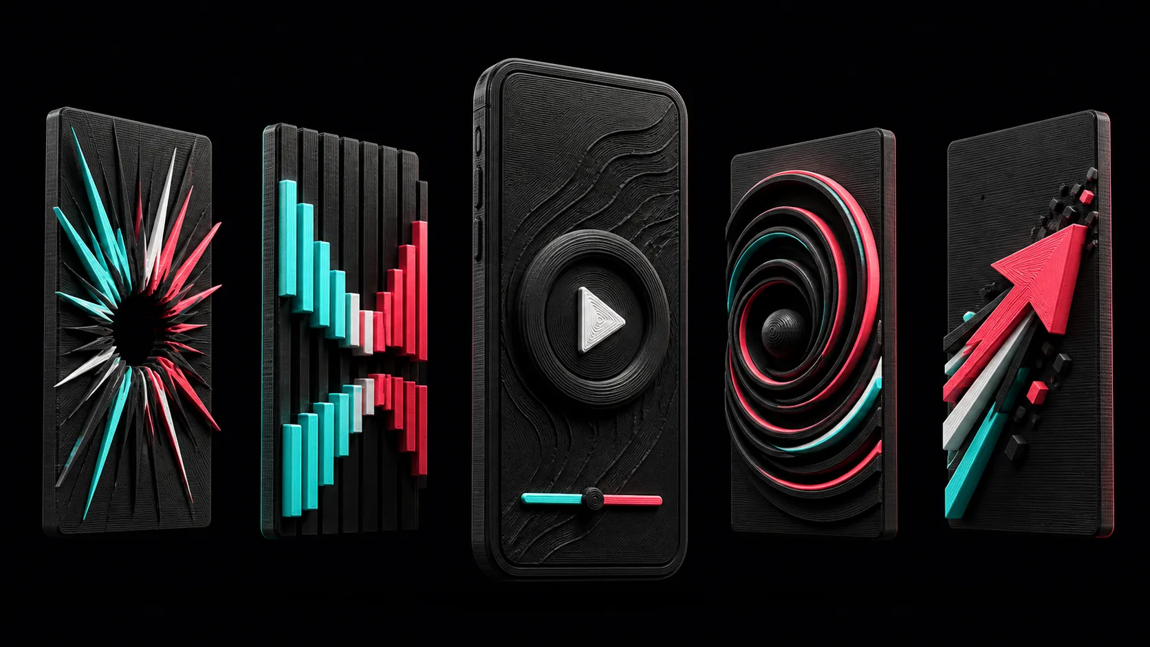 Sistema visual 3D de hook, ritmo, retención y acción para TikTok